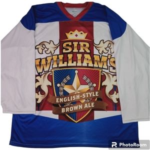 FIT USA Mens "Sir Williams English Style Brown Ale" Hockey Jersey Style Shirt XL